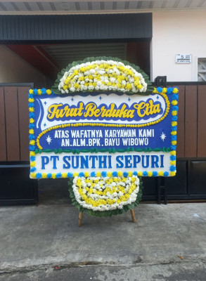 Papan Bunga Duka di Rawabuntu